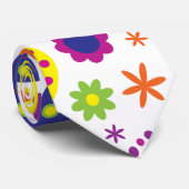 腰回りが大きな虹の花 ネクタイ (ロール)
