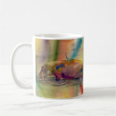 腰回りが大きなDippyの水彩画の芸術のマグ コーヒーマグカップ (左)