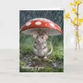 腰掛けの下のマウス カード (黄色い花)