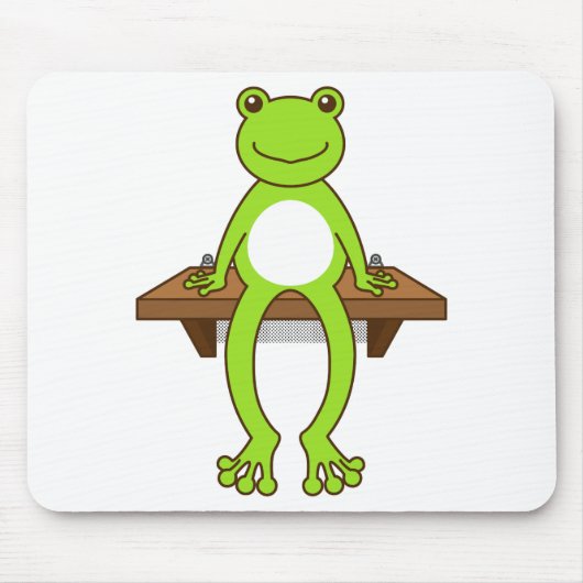 【腰掛けカエル】Sitting frog マウスパッド (正面)