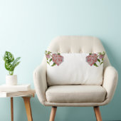 腰枕に新芽の牡丹 ランバークッション (椅子)