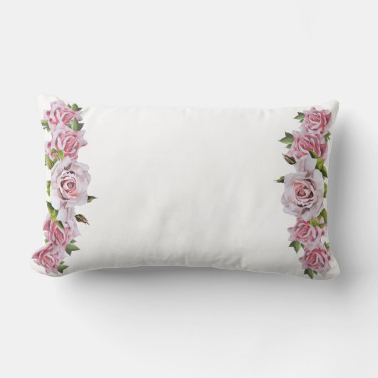 腰枕の彫刻バラ ランバークッション (正面)