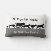 腰枕の後離れろに犬は居ない ランバークッション (裏面)