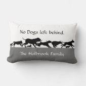 腰枕の後離れろに犬は居ない ランバークッション (正面)