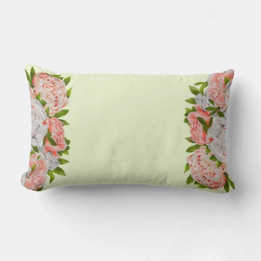 腰枕の牡丹の盛り合わせ ランバークッション (正面)
