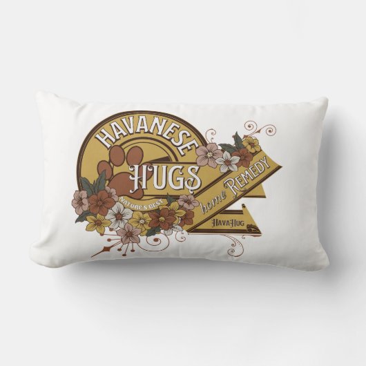 腰枕、フローラ、ハバニーズ犬愛好家へのプレゼント ランバークッション (正面)