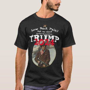 腰痛にお悩みの方へ。生殖器のマニピュレーションについて聞いてください Tシャツ