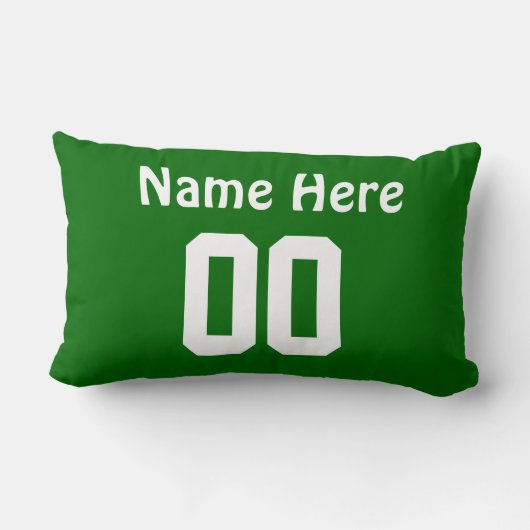 腰神経のサッカーの枕ジャージーあなたの名前および数 ランバークッション (裏面)