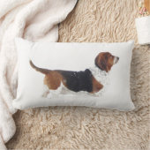 腰神経の枕のバセットハウンド ランバークッション (ブランケット)