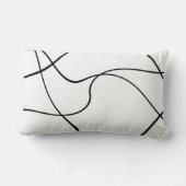 腰神経の枕- 13" x 21" - "抽象的なライン" ランバークッション (裏面)