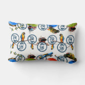 腰神経デイヴィッドまたは男の子のためのパーソナライズな一流のモノグラム ランバークッション (裏面)