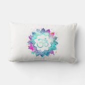 *~*腰神経Omの記号の水彩画のはす曼荼羅 ランバークッション (裏面)