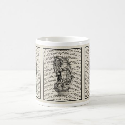 腸の解剖学書アートマグ·メディカル·ギフト コーヒーマグカップ (中央)