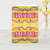 腸グリーティングカード カード (黄色い花)