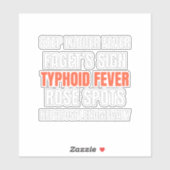 腸チフスの特徴 – 医療デザイン シール (シート)