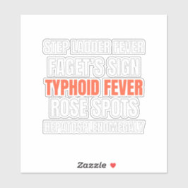 腸チフスの特徴 – 医療デザイン シール