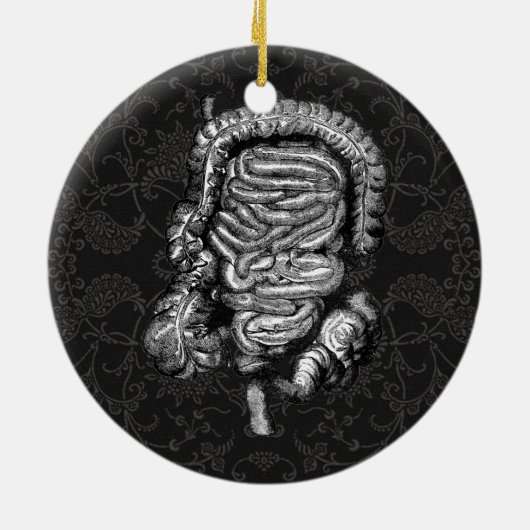 腸図ヴィンテージ セラミックオーナメント (裏面)