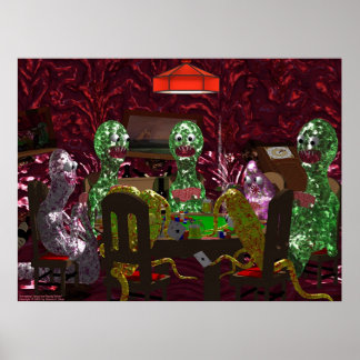 腸寄生虫遊トランプのポーカー ポスター