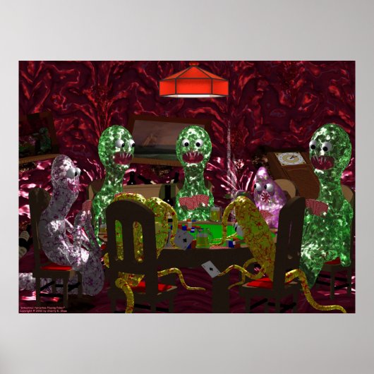 腸寄生虫遊トランプのポーカー ポスター (正面)