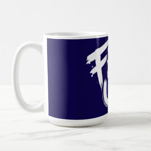 腹が立つグラフィティタイポグラフィ コーヒーマグカップ (左)