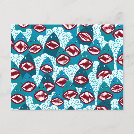 腹を空かせたサメ ポストカード (正面)