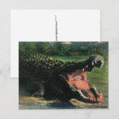 腹ペコの人を食べるワニのポストカード ポストカード (正面/裏面)