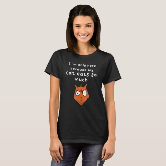 腹ペコ猫 Tシャツ (正面フル)