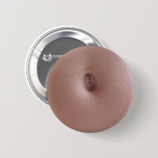 腹ボタン 缶バッジ (正面&裏面)