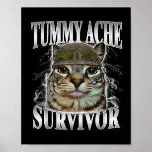 腹痛サバイバー ねこ おもしろ Meme ポスター