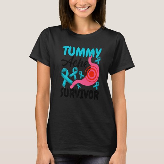 腹痛サバイバー 胃痛からの回復 3 Tシャツ (正面)