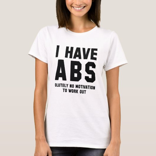 腹筋あります Tシャツ (正面)