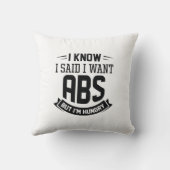 腹筋が欲しいと言ったのはわかっている クッション (裏面)