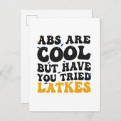 腹筋はかっこいいけど、ハヌカのラトケは試した？ インビテーションポストカード (正面/裏面)