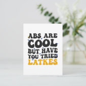 腹筋はかっこいいけど、ハヌカのラトケは試した？ インビテーションポストカード (スタンド正面)