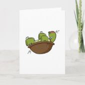 腹筋を鍛えるためのカメのエクササイズ カード (正面)