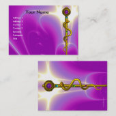 腹筋金ゴールドの鮮やかアメジスト 名刺 (正面/裏面)