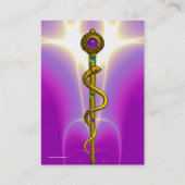 腹筋金ゴールドの鮮やかアメジスト 名刺 (裏面)