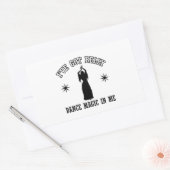 腹踊りデザイン 長方形シール (封筒)