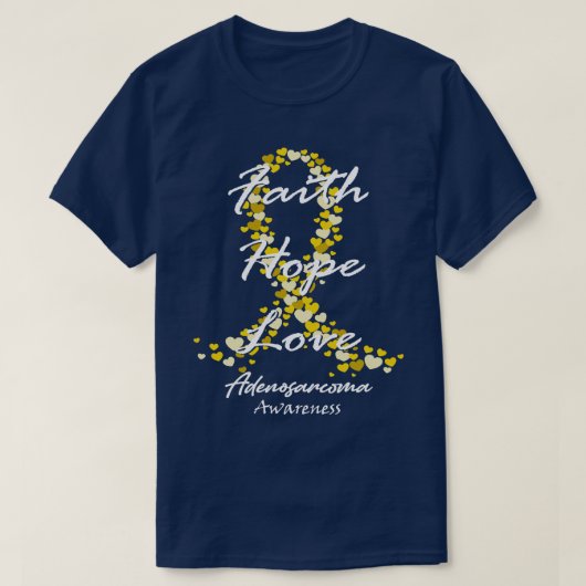 腺肉腫認識度信仰希望Love Hope For A Tシャツ (デザイン正面)