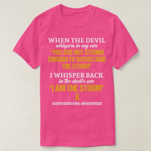 腺肉腫認識度Iはこの家族の嵐 Tシャツ (デザイン正面)