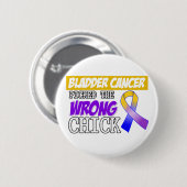 膀胱がんが間違った雛を選んだ 缶バッジ (正面&裏面)