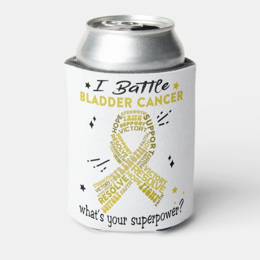 膀胱がんの戦士の贈り物を支持する 缶クーラー (缶裏面)