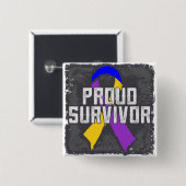 膀胱がんを克服誇りを持ったした人 缶バッジ (正面&裏面)