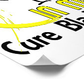 膀胱がんを必要としている人には黄色い ポスター (角)