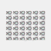 膀胱がんエンジェル認識度リボンソフトブランケット フリースブランケット (正面(横))