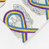 膀胱がんエンジェル認識度リボンソフトブランケット フリースブランケット (角)