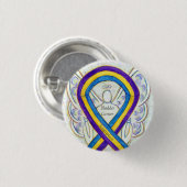 膀胱がんエンジェル認識度リボンピン 缶バッジ (正面&裏面)