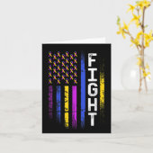 膀胱がんフラッグ紫色の黄色いリボン戦争 カード (黄色い花)