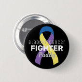 膀胱がんリボンブラックボタン 缶バッジ (正面&裏面)