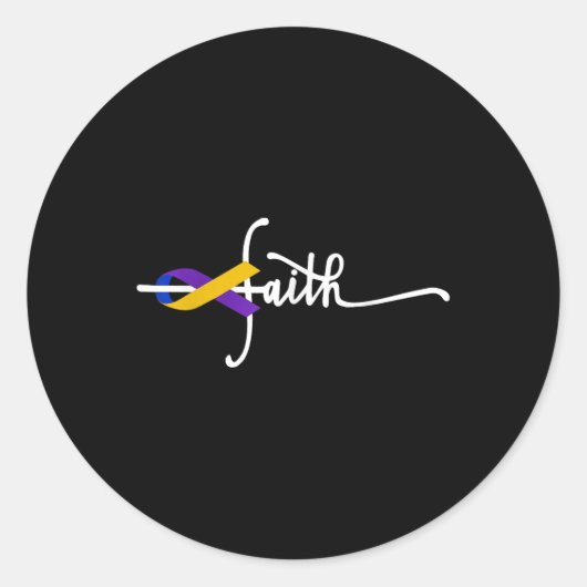 膀胱がん信仰リボンウォリアー膀胱がん ラウンドシール (正面)